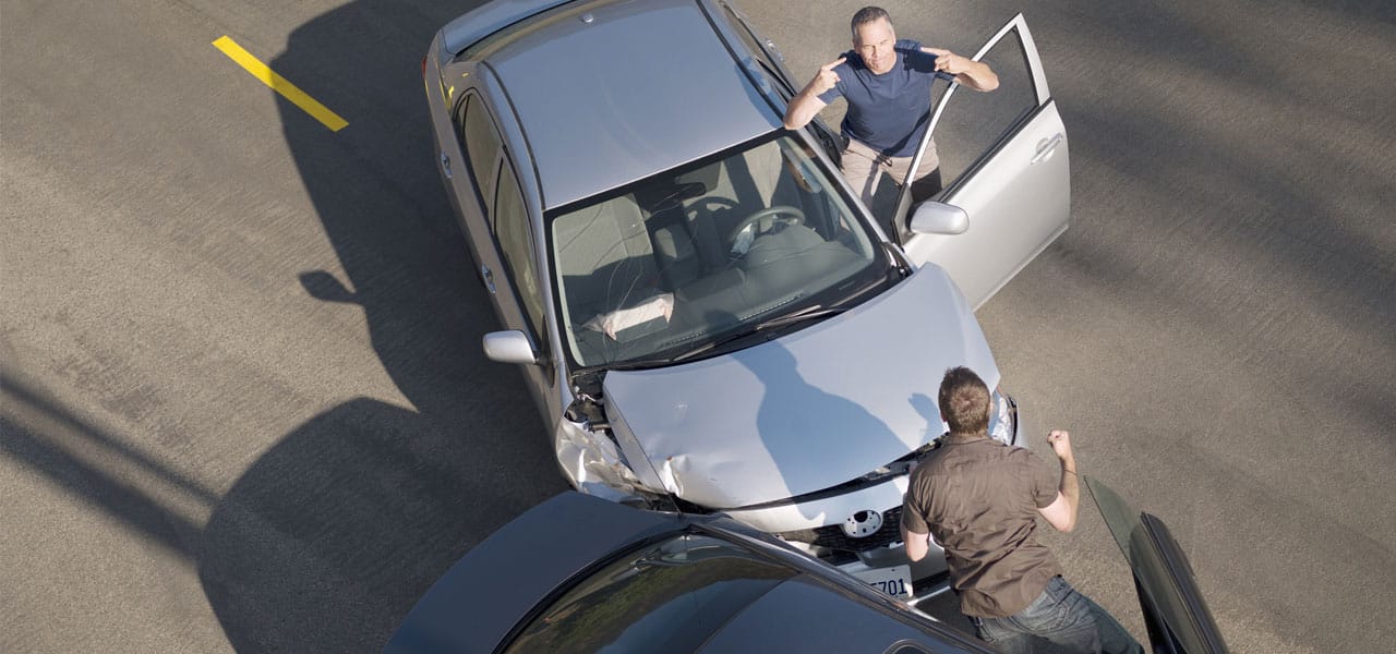 Photograph of a head-on collision