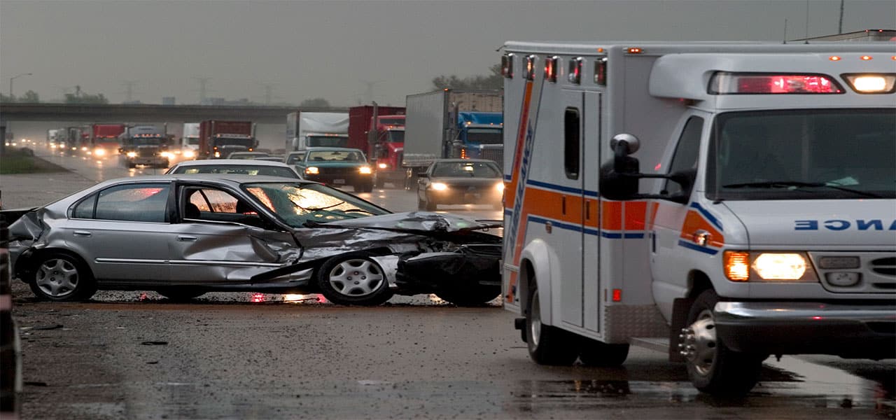 Paramedics assist with motor vehicle accident