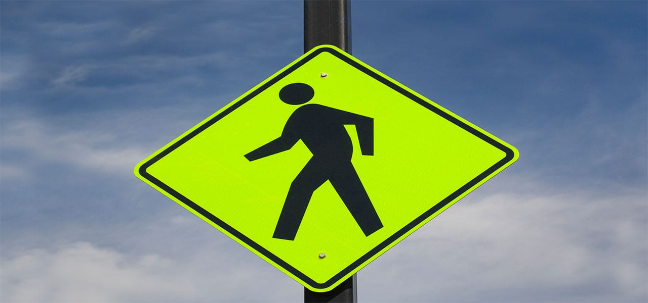 Pedestrian Accident, Pedestrian Crossing Sign, Pedestrian Injury Claim Lawyer, Pedestrian Accident Lawyer, Sidewalk Accident Attorney